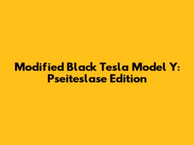 Modified Black Tesla Model Y: Pseiteslase Edition